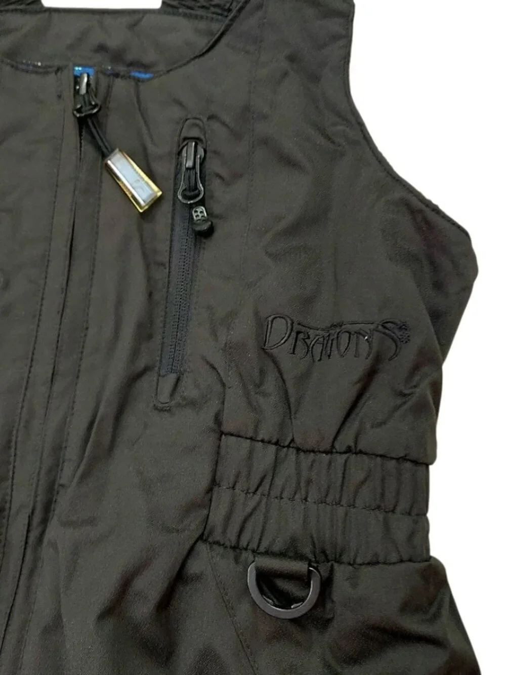 Snow Dragons Ski Bib Pants Kids 7 XL Black Insulated Waterproof Winter Overalls